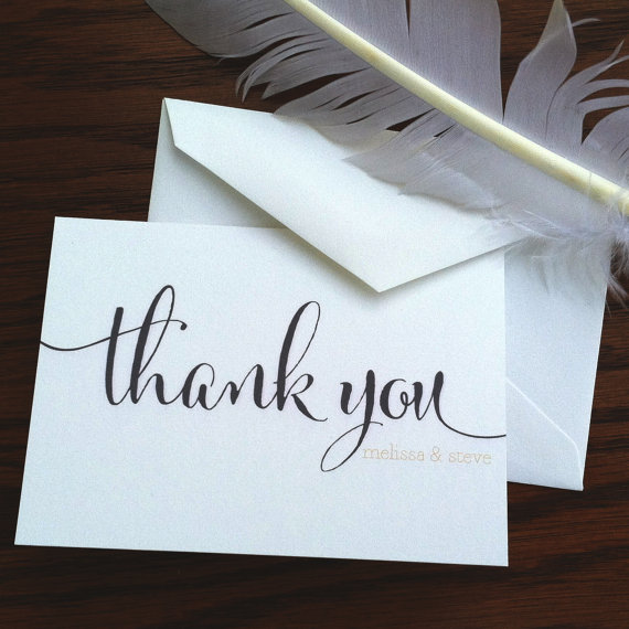 Thank You Note by VeronicaFoleyDesign via Etsy - Fairly Southern