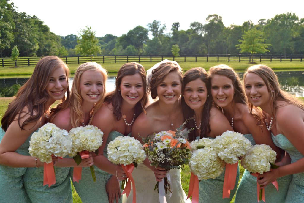 NC Farm Wedding with Accents of Apricot and Mint - Fairly Southern