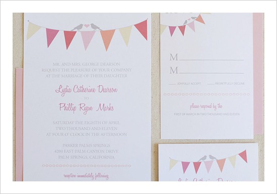 FREE Bunting Wedding Invitation Suite by Wedding Chicks - Fairly Southern