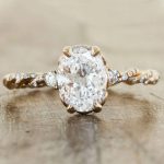 "Shanel" Diamond Engagement Ring with Twisted Rose Gold Band - Fairly Southern