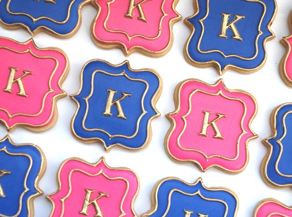 Monogrammed Sugar Cookie Wedding Favors - Fairly Southern