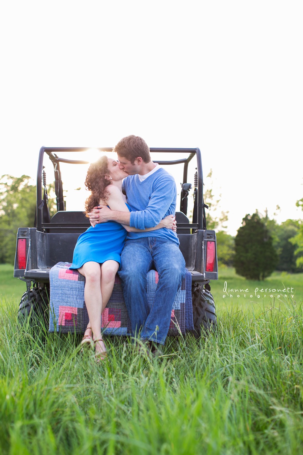 Vibrant NC Meadow Engagement Session