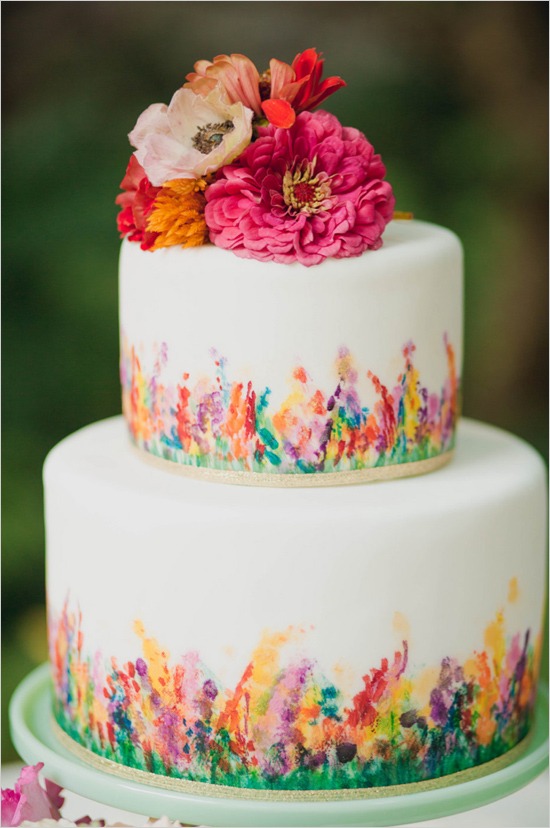 On Trend: Hand-Painted and Watercolor Wedding Cakes
