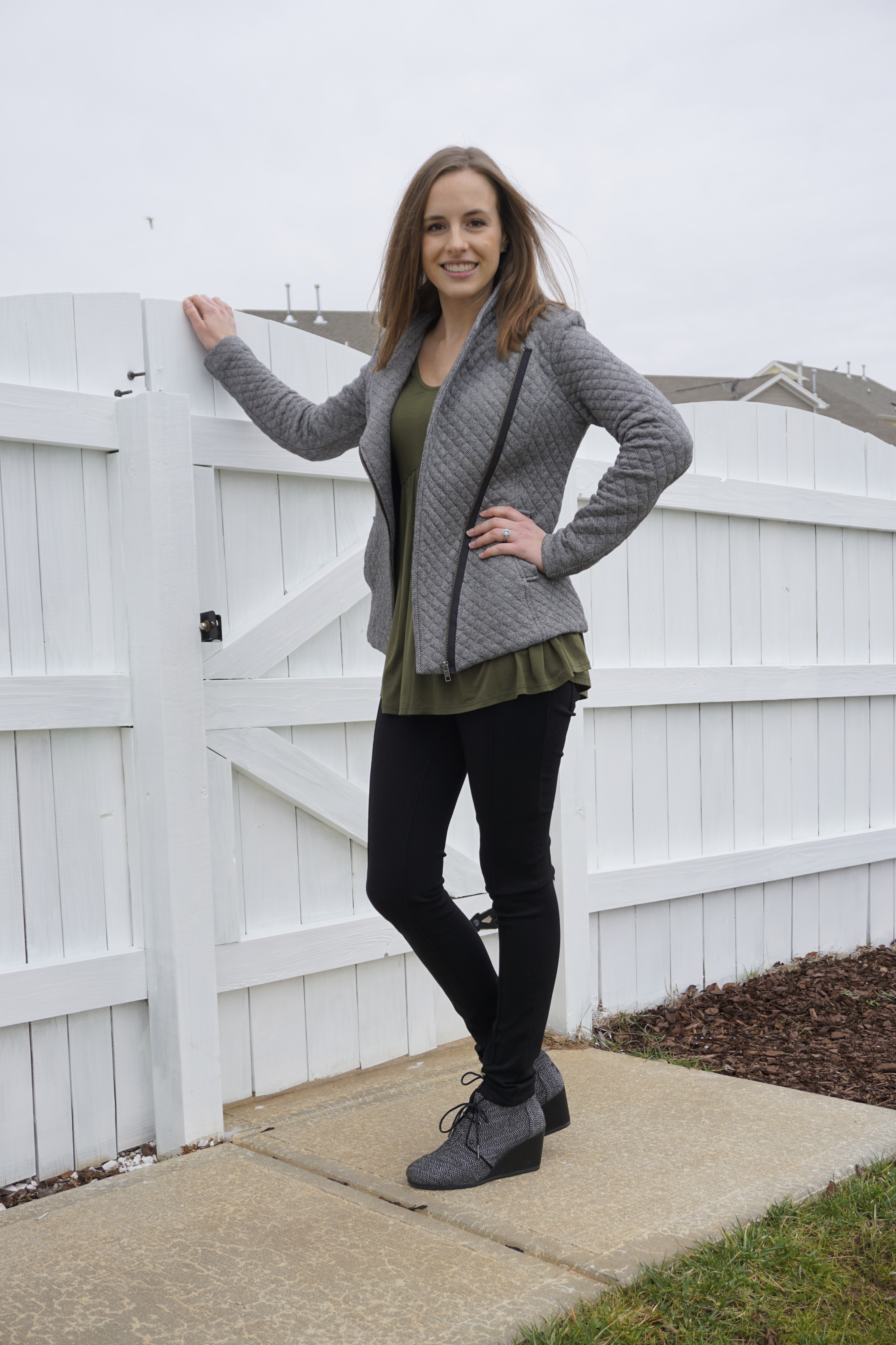 Olive + Herringbone Ethical Outfit | Fairly Southern