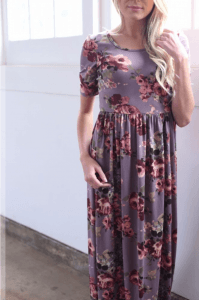 The Everyday Maxi in Plum Floral from The Flourish Market. Ethically made in the USA! | Fairly Southern