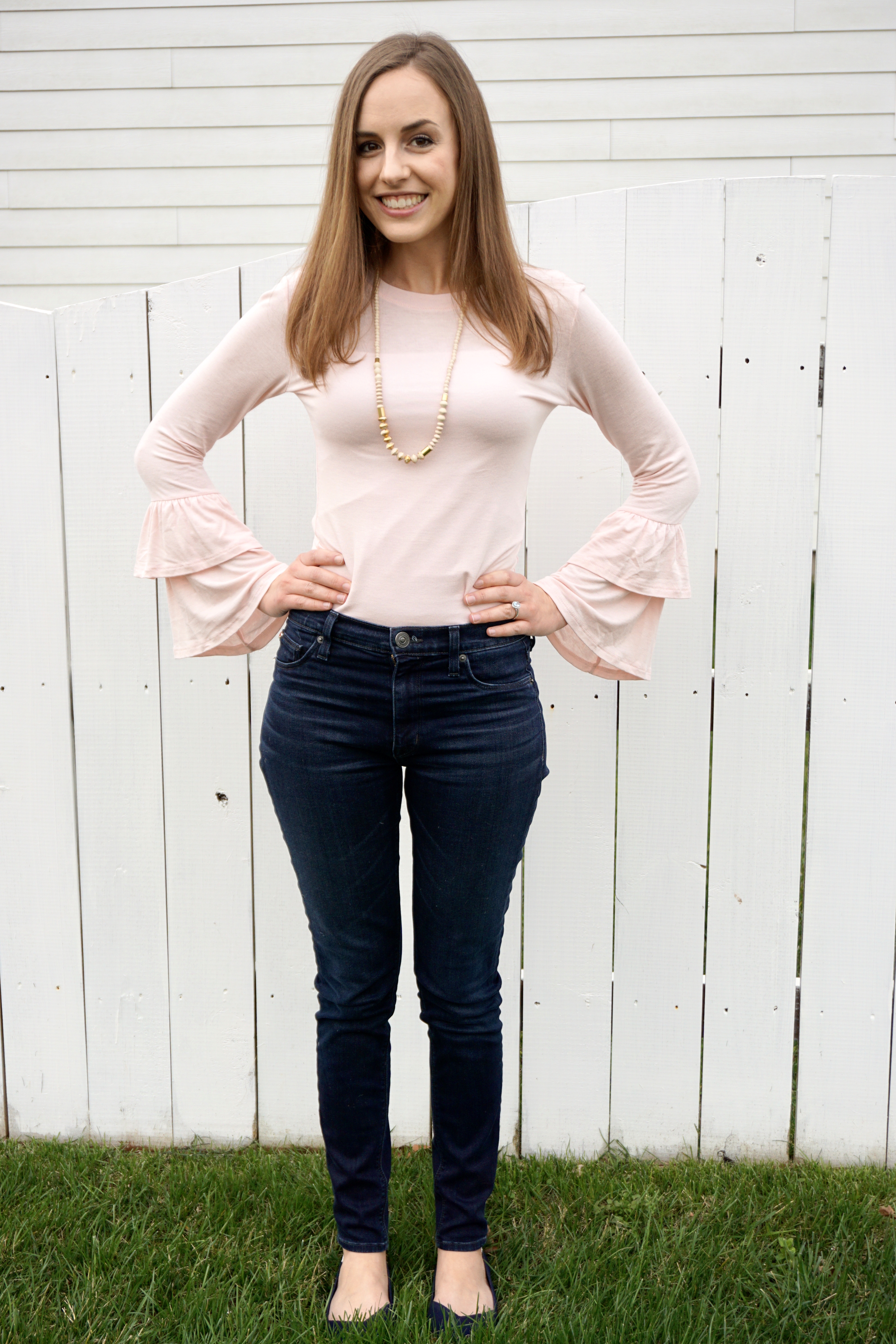 Baby Pink + Bell Sleeves