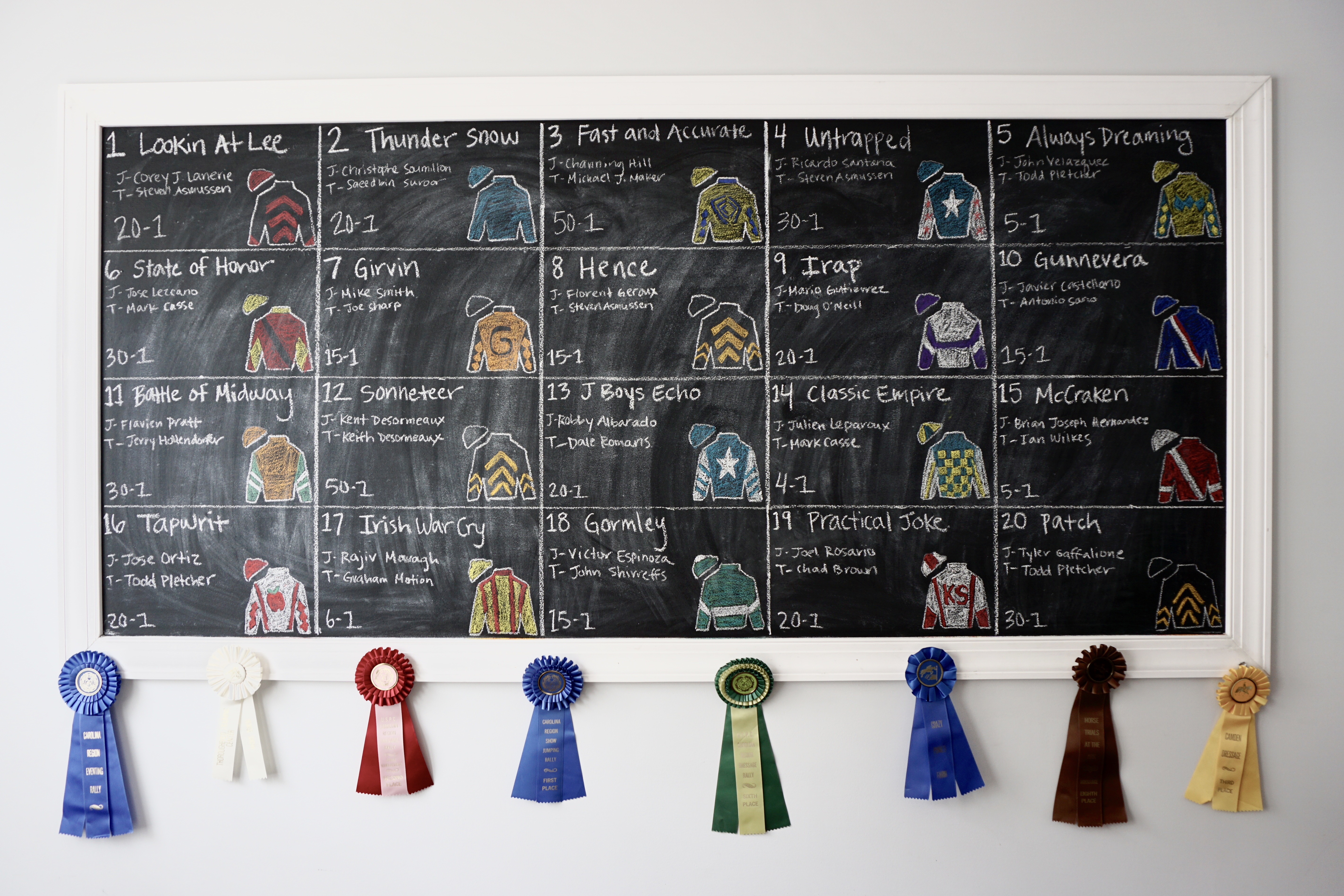Kentucky Derby Decor with Recycled Horse Show Ribbons