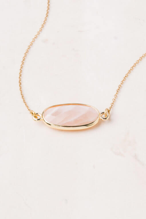Starfish Project rose quartz necklace |  Ethically Made Women's Workwear Recommendations  |  Fairly Southern