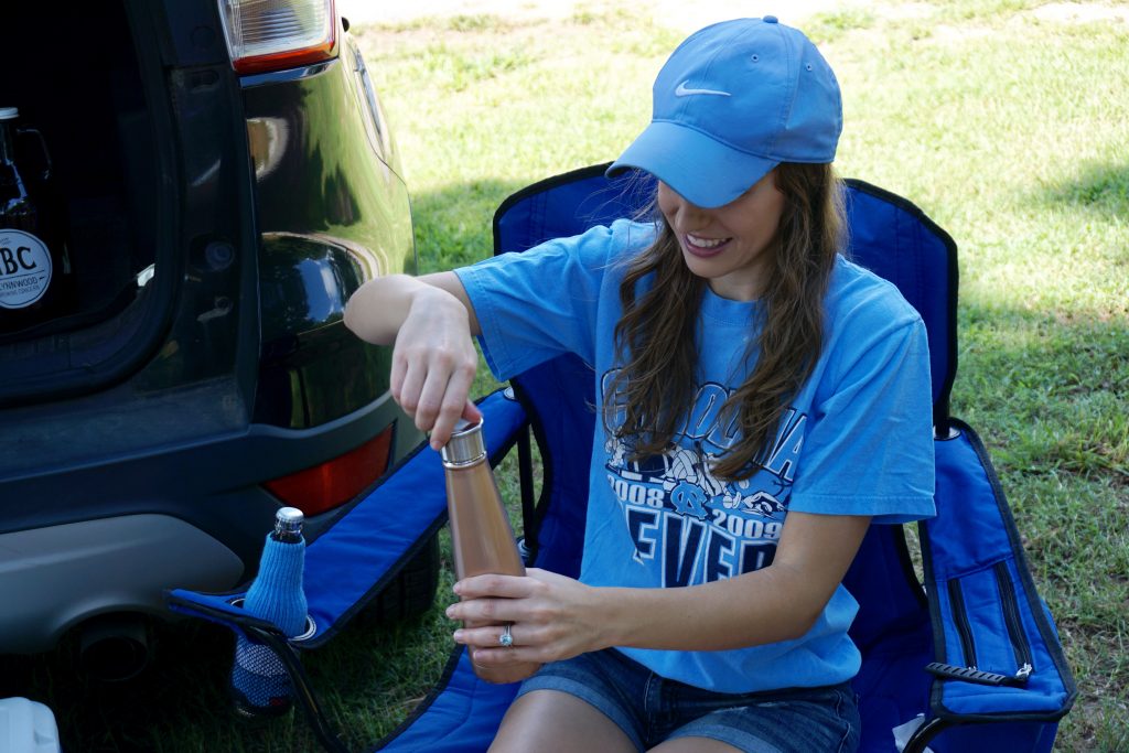 Reusable water bottle - How to Have an Eco-Friendly Tailgate - sustainable tailgating tips!  |  Fairly Southern