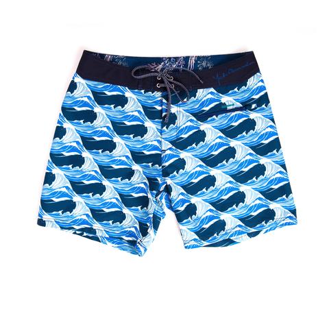 Riz Burgh Boardshorts - Sustainable and Ethically Made Swimwear Shopping Guide for Women, Men, and Kids  |  Fairly Southern