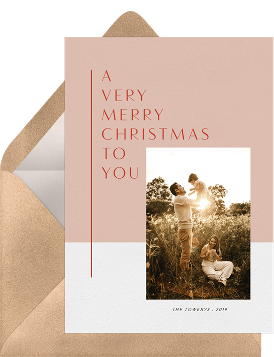 Merry Minimalist Card by Greenvelope | 10 Gorgeous & Sustainable Holiday Greeting E-Cards | Fairly Southern