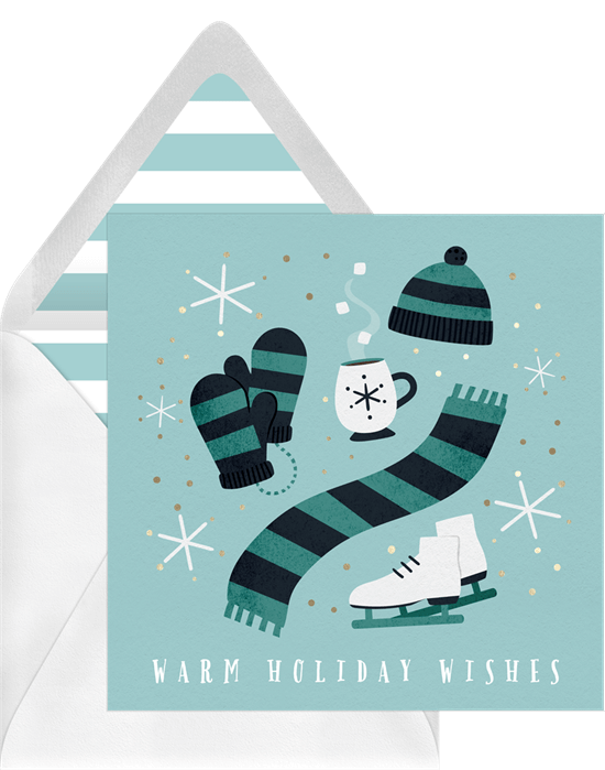 Snow Day Classics Card by Greenvelope | 10 Gorgeous & Sustainable Holiday Greeting E-Cards | Fairly Southern