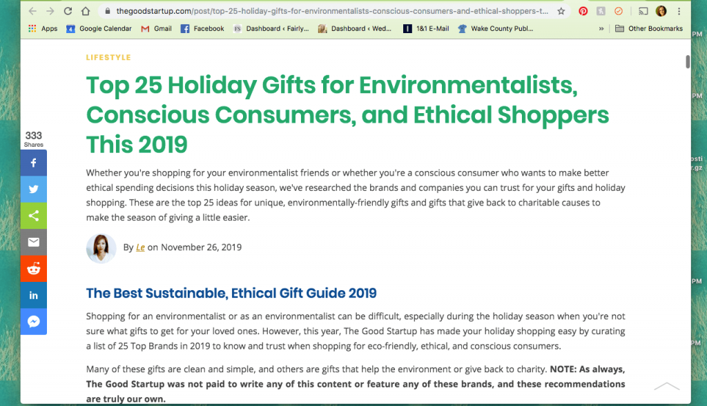 Top 25 Holiday Gifts for Environmentalists, Conscious Consumers, and Ethical Shoppers this 2019 by The Good Startup - The Best Ethical & Sustainable Gift Guides of 2019 | Fairly Southern