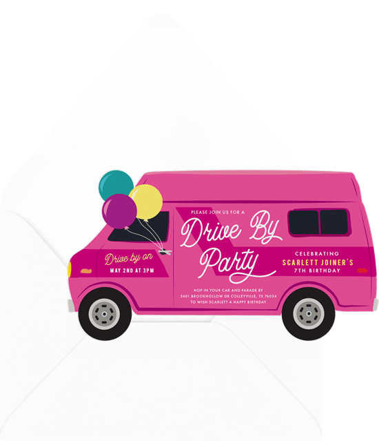 Drive By Party invitation by Greenvelope | Fairly Southern